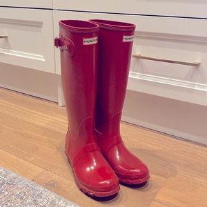 Hunter Red Rain Boots